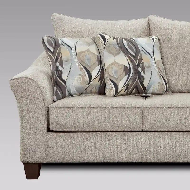 Camero Fabric Pillowback Sofa