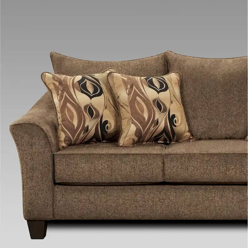 Camero Fabric Pillowback Sofa