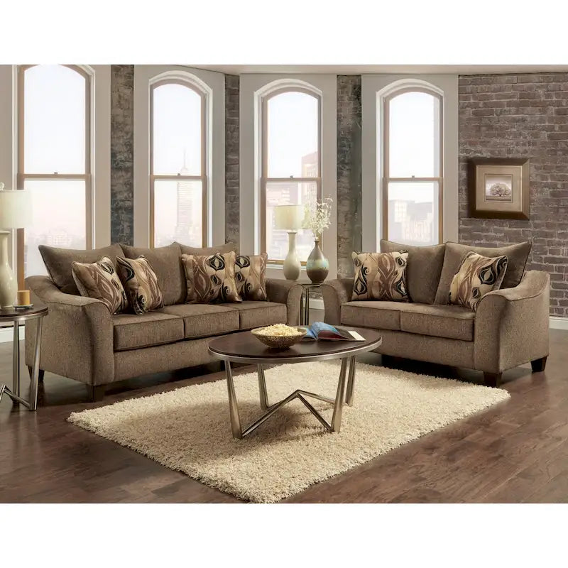 Camero Fabric Pillowback Sofa