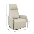 Urban Leather Swing Recliner