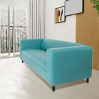 Mid Century Modern 3 Seater Sofa Faux Leather