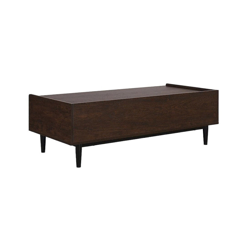 Comfort Duane Modern Ribbed Coffee Table with Drawer and Shelf