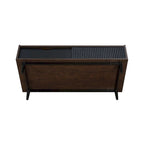 Comfort Duane Modern Ribbed Coffee Table with Drawer and Shelf