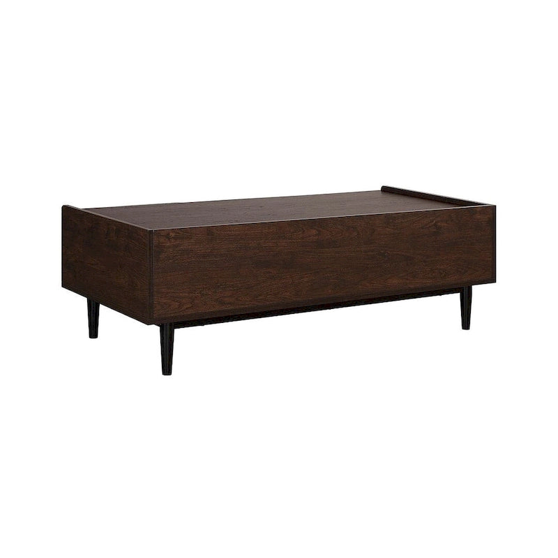 Comfort Duane Modern Ribbed Coffee Table with Drawer and Shelf