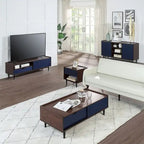 Comfort Duane Modern Ribbed Coffee Table with Drawer and Shelf