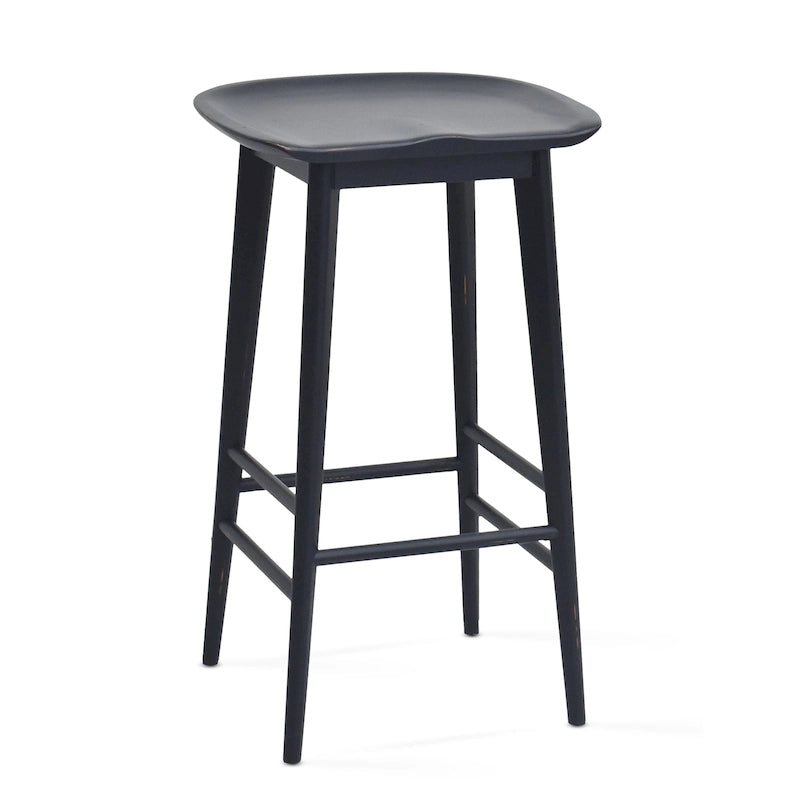 Hendry Backless Solid Acacia Counter Stool