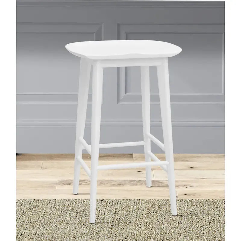 Hendry Backless Solid Acacia Counter Stool