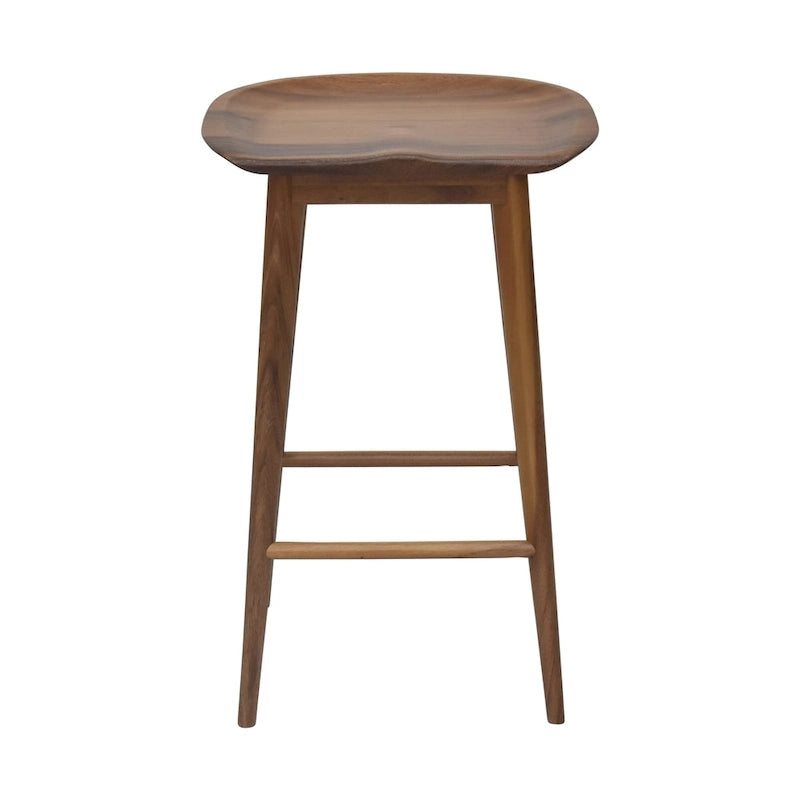 Hendry Backless Solid Acacia Counter Stool