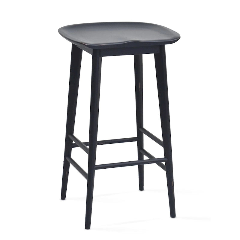 Hendry Backless Solid Acacia Counter Stool