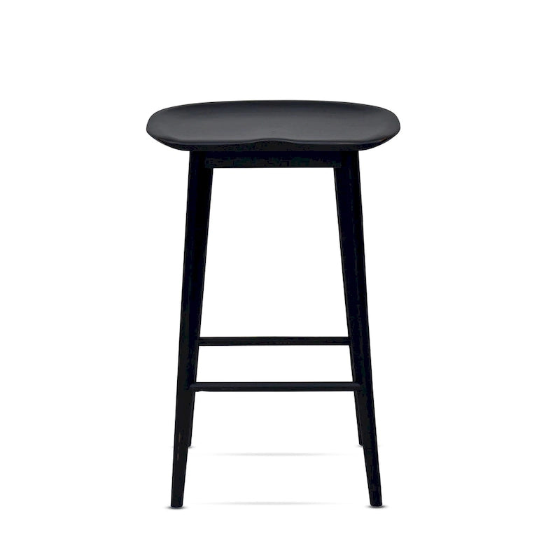 Hendry Backless Solid Acacia Counter Stool