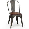 Stackable Bistro Cafe Dining Chair Metal Frame