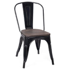Stackable Bistro Cafe Dining Chair Metal Frame