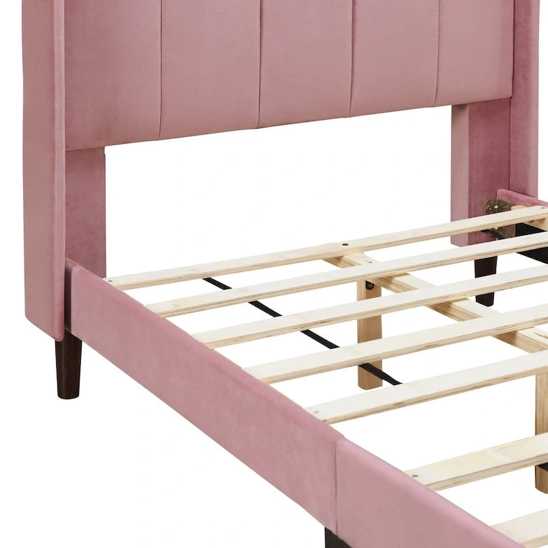 Upholstered Platform Bed, Velvet