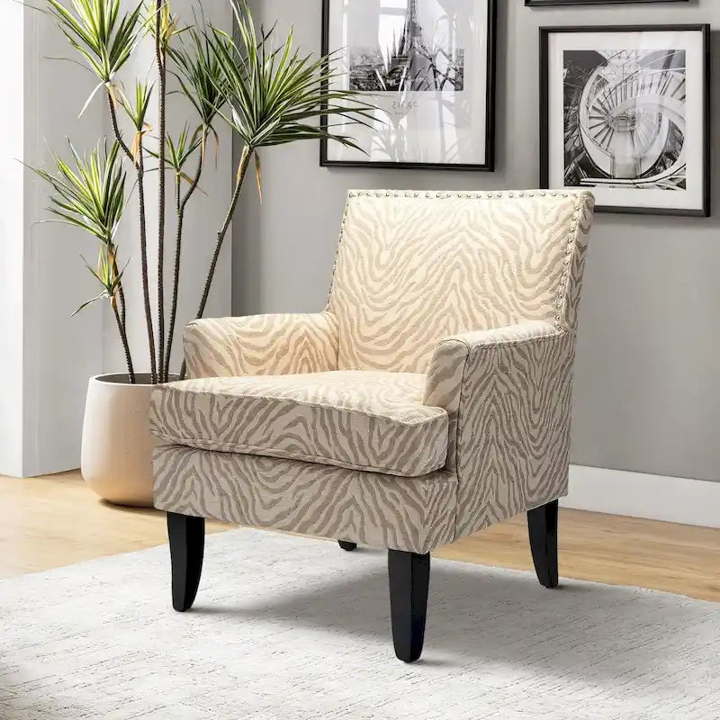 French Country Armchair with Nailhead Trim