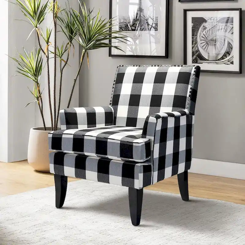 French Country Armchair with Nailhead Trim
