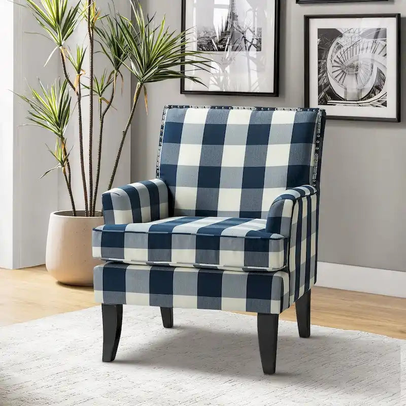 French Country Armchair with Nailhead Trim