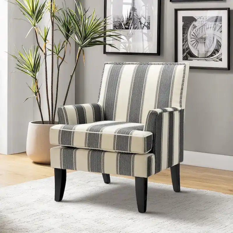 French Country Armchair with Nailhead Trim