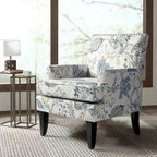  French Country Armchair with Nailhead Trim and Solid Wood Legs by HULALA HOME