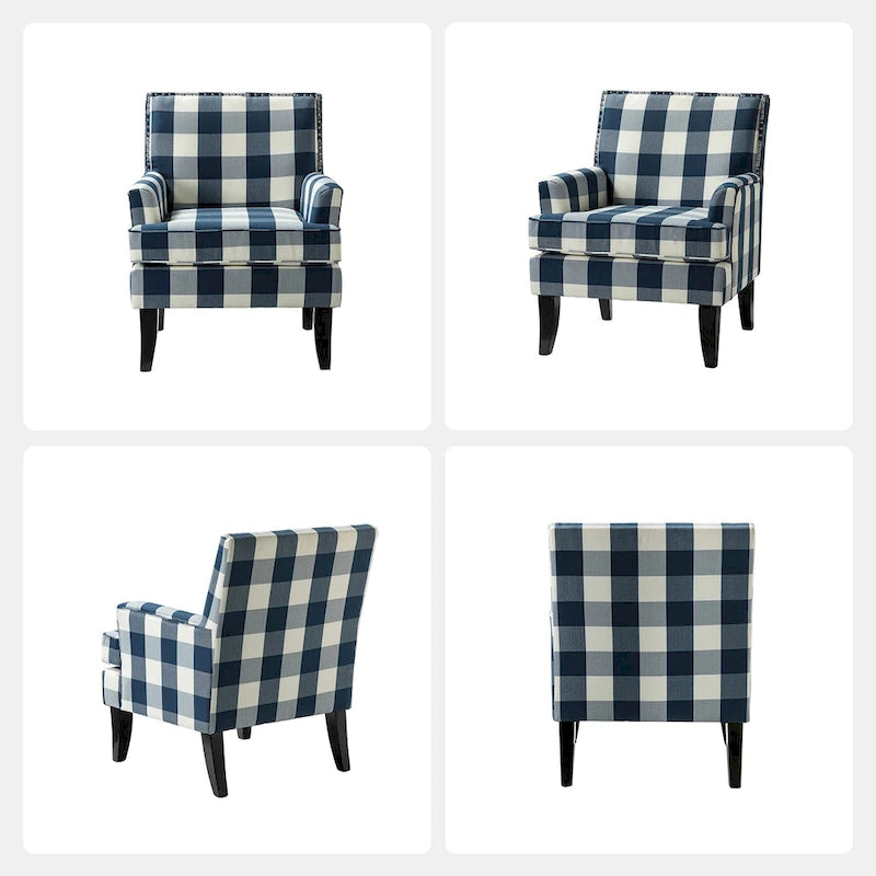 French Country Armchair with Nailhead Trim