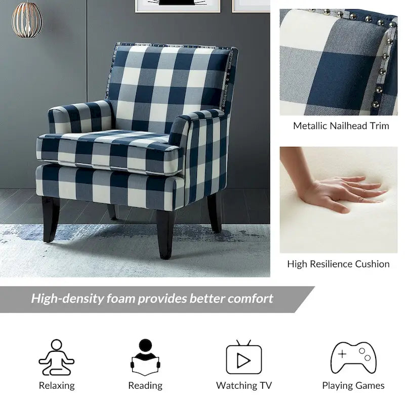 French Country Armchair with Nailhead Trim