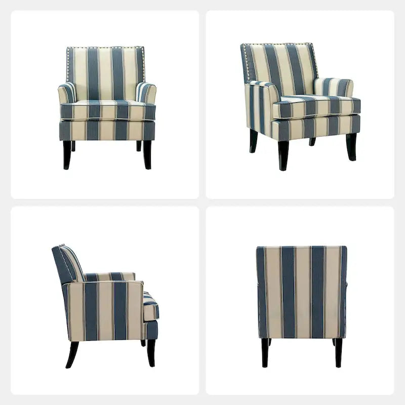 French Country Armchair with Nailhead Trim