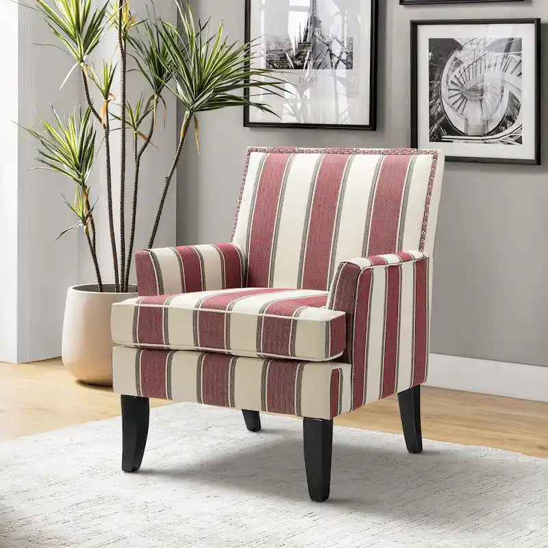 French Country Armchair with Nailhead Trim
