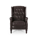 Walter Brown Bonded Leather Recliner Club Chair