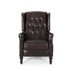 Walter Brown Bonded Leather Recliner Club Chair