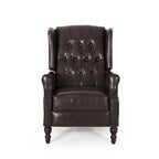 Walter Brown Bonded Leather Recliner Club Chair