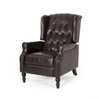 Walter Brown Bonded Leather Recliner Club Chair