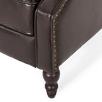 Walter Brown Bonded Leather Recliner Club Chair