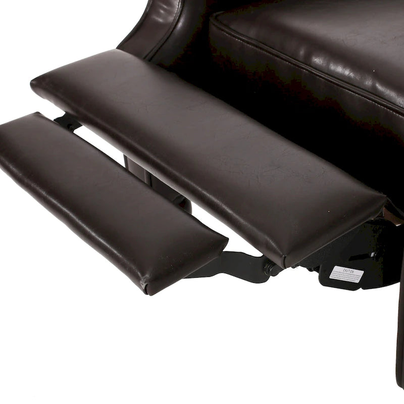 Walter Brown Bonded Leather Recliner Club Chair