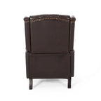 Walter Brown Bonded Leather Recliner Club Chair