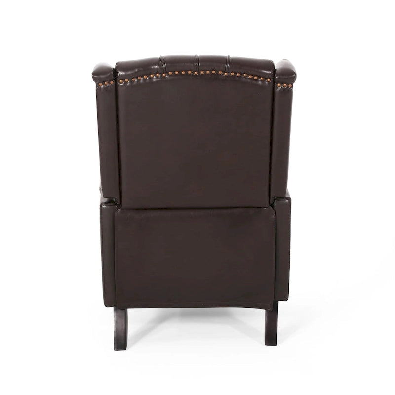 Walter Brown Bonded Leather Recliner Club Chair
