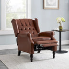 Walter Brown Bonded Leather Recliner Club Chair