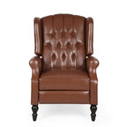 Walter Brown Bonded Leather Recliner Club Chair