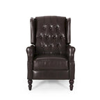 Walter Brown Bonded Leather Recliner Club Chair