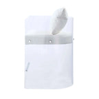 Acrylic Counter Height Stool with Plush White Upholstery - N/A