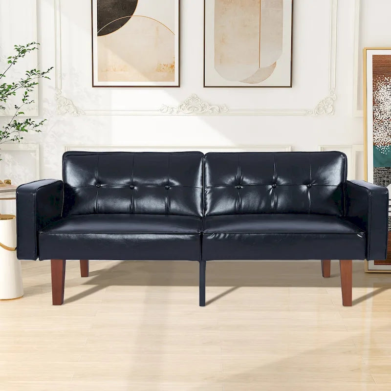Futon Sofa Bed Memory Foam Couch Sleeper Daybed Foldable Convertible Loveseat
