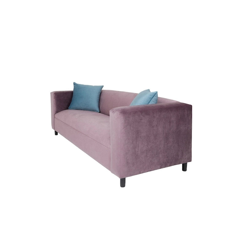 Mid Century Modern 3 Seater Sofa Velvet Solid Wood Frame Upholstered