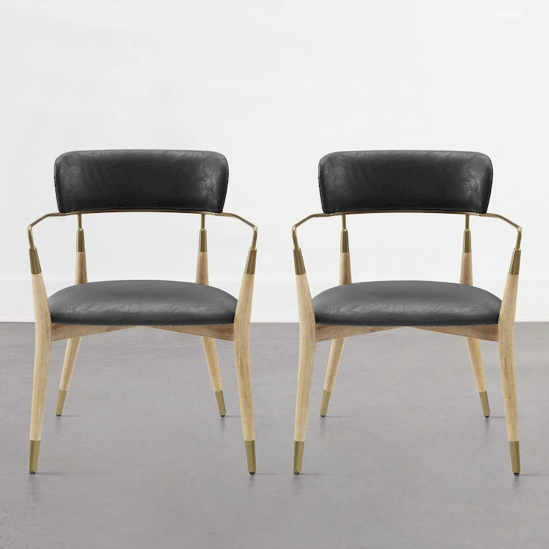Mid-century Solid Wood Accent Dining Chair