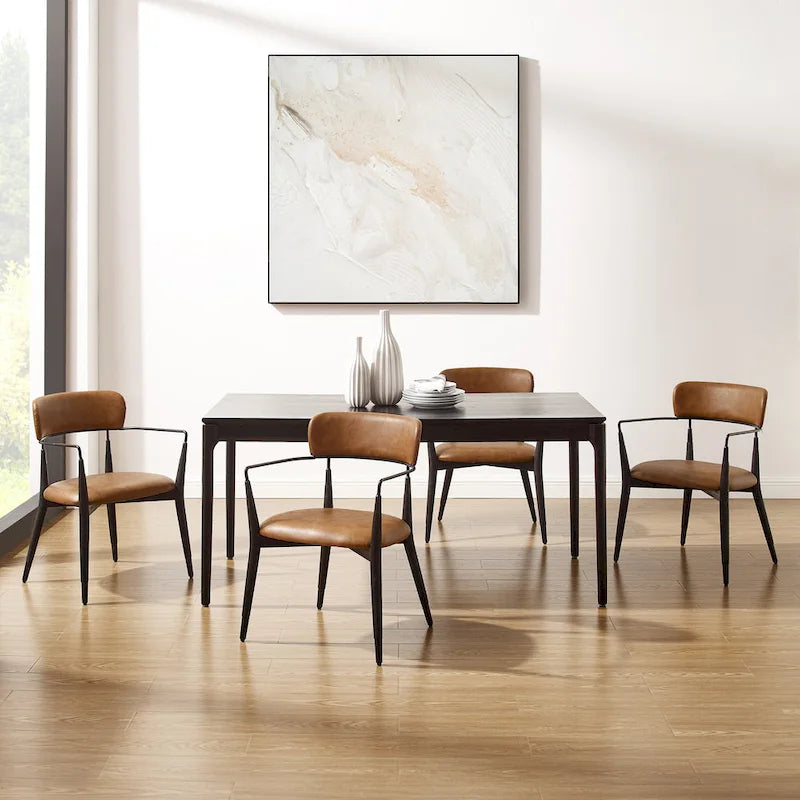 Mid-century Solid Wood Accent Dining Chair
