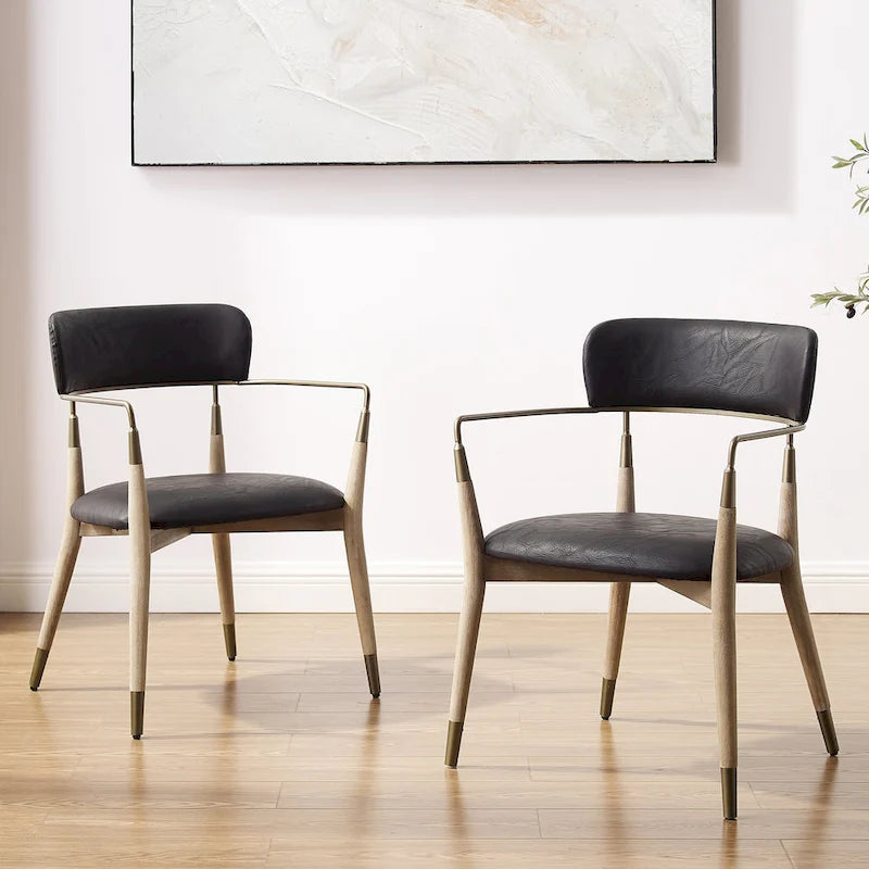 Mid-century Solid Wood Accent Dining Chair