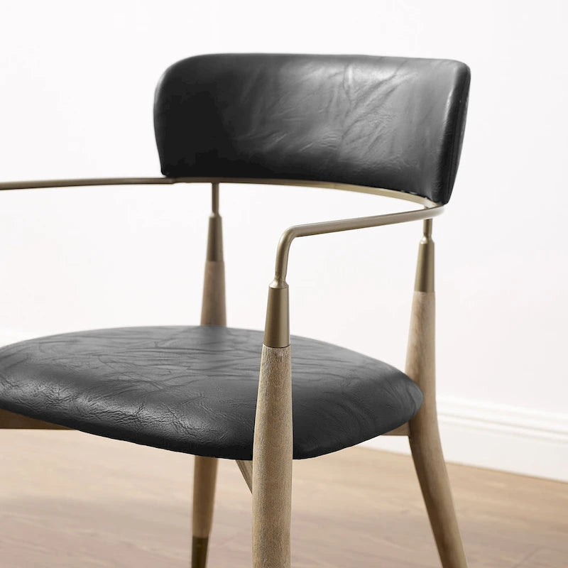 Mid-century Solid Wood Accent Dining Chair