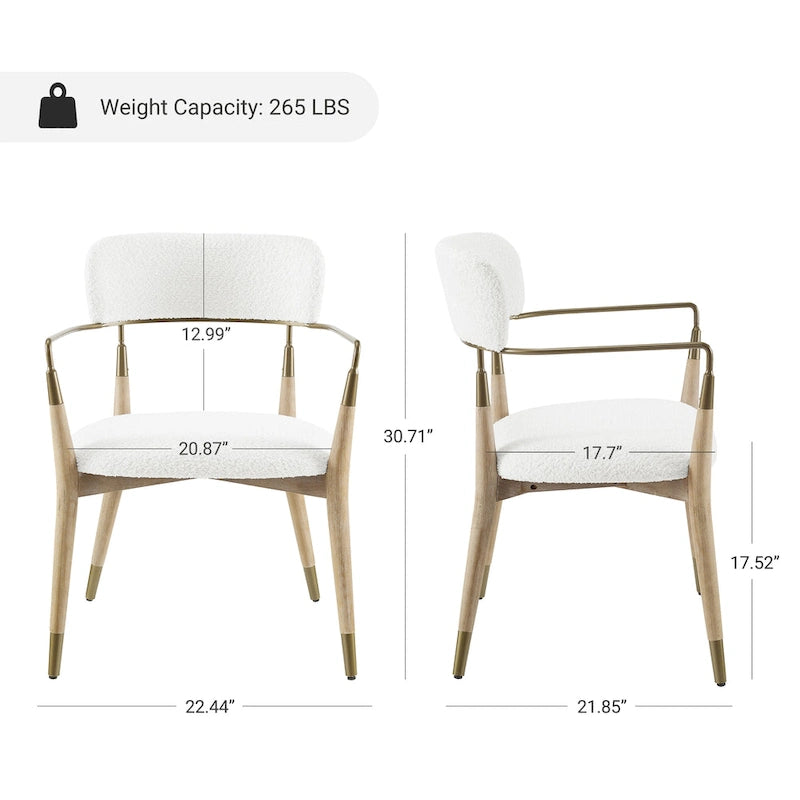 Mid-century Solid Wood Accent Dining Chair