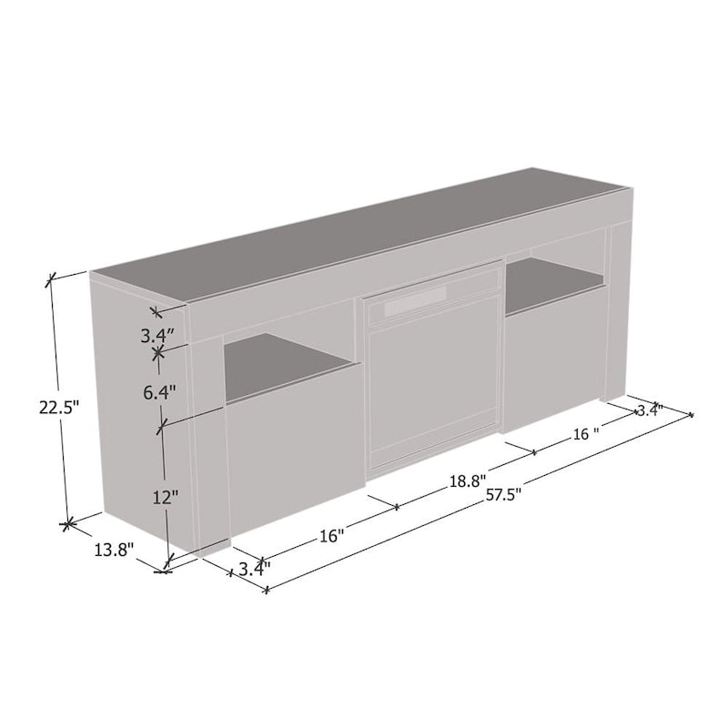 58-inch Electric Fireplace TV Console