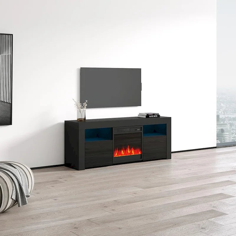 58-inch Electric Fireplace TV Console