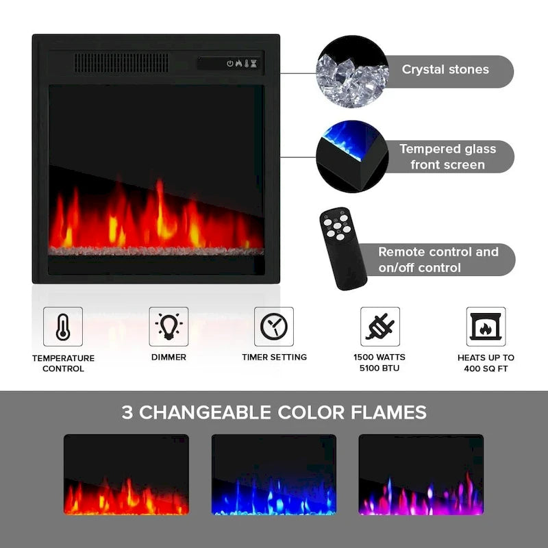 58-inch Electric Fireplace TV Console