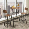 Bar Table for 2, 2-Tier Round Bistro Dining Table