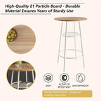 Bar Table for 2, 2-Tier Round Bistro Dining Table